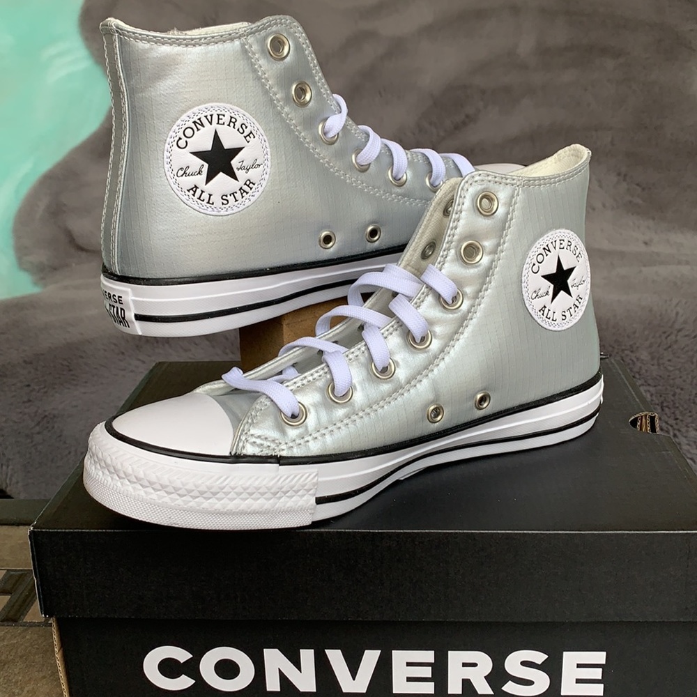 CONVERSE CTAS HI SILVER/WHITE/BLACK WMNS